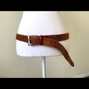 Stefano Corsini Brown Woven Leather Belt